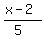 %28x-2%29%2F%285%29