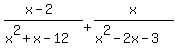 %28x-2%29%2F%28x%5E2%2Bx-12%29%2Bx%2F%28x%5E2-2x-3%29