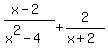 %28x-2%29%2F%28x%5E2-4%29+%2B+2%2F%28x%2B2%29