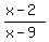 %28x-2%29%2F%28x-9%29