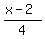 %28x-2%29%2F4