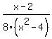 %28x-2%29%2F8%28x%5E2-4%29