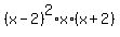 %28x-2%29%5E2%2Ax%2A%28x%2B2%29