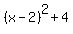 %28x-2%29%5E2%2B4