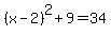 %28x-2%29%5E2%2B9=34