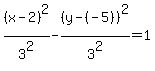 %28x-2%29%5E2%2F3%5E2-%28y-%28-5%29%29%5E2%2F3%5E2=1