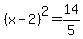 %28x-2%29%5E2=14%2F5