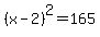 %28x-2%29%5E2=165