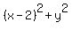 %28x-2%29%5E2+%2B+y%5E2