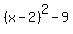 %28x-2%29%5E2+-+9
