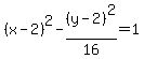%28x-2%29%5E2-%28y-2%29%5E2%2F16=1