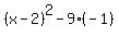 %28x-2%29%5E2-9%28-1%29