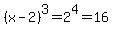 %28x-2%29%5E3+=+2%5E4+=+16