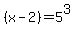 %28x-2%29+=+5%5E3