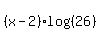 %28x-2%29log%28%2826%29%29