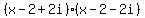 %28x-2%2B2i%29%28x-2-2i%29