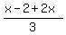 %28x-2%2B2x%29%2F3