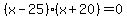 \"%28x-25%29%28x%2B20%29=0\"