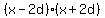 %28x-2d%29%28x%2B2d%29