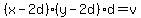 %28x-2d%29%28y-2d%29d=v