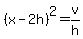 %28x-2h%29%5E2=v%2Fh