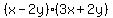 %28x-2y%29%283x%2B2y%29