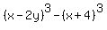 %28x-2y%29%5E3+-+%28x%2B4%29%5E3