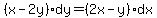 %28x-2y%29dy=%282x-y%29dx