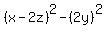 %28x-2z%29%5E2-%282y%29%5E2