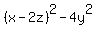 %28x-2z%29%5E2-4y%5E2