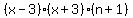 %28x-3%29%28x%2B3%29%28n%2B1%29