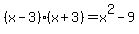 %28x-3%29%28x%2B3%29=x%5E2-9