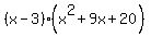 %28x-3%29%28x%5E2%2B9x%2B20%29