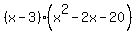 %28x-3%29%28x%5E2-2x-20%29