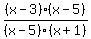 %28x-3%29%28x-5%29%2F%28x-5%29%2F%28x%2B1%29