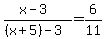 %28x-3%29%2F%28%28x%2B5%29-3%29=6%2F11