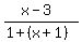 %28x-3%29%2F%281%2B%28x%2B1%29%29