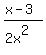 %28x-3%29%2F%282x%5E2%29