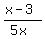 %28x-3%29%2F%285x%29