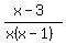 %28x-3%29%2F%28x%28x-1%29%29