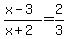 %28x-3%29%2F%28x%2B2%29+=+2%2F3