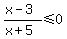 %28x-3%29%2F%28x%2B5%29%3C=0