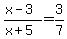 %28x-3%29%2F%28x%2B5%29+=+3%2F7