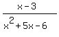 %28x-3%29%2F%28x%5E2%2B5x-6%29