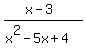 %28x-3%29%2F%28x%5E2-5x%2B4%29