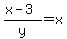 %28x-3%29%2Fy=x