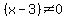 %28x-3%29%3C%3E0
