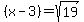 %28x-3%29=sqrt%2819%29