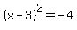 %28x-3%29%5E2=-4