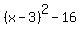 %28x-3%29%5E2+-+16